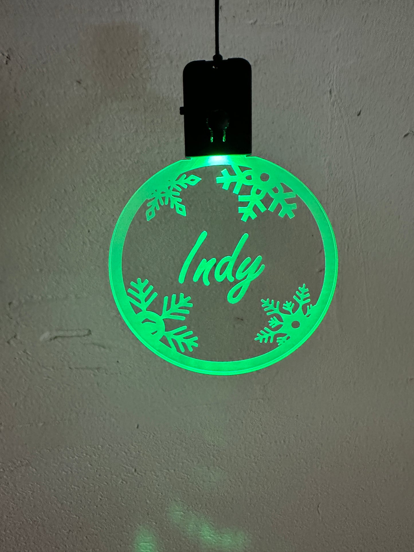 Led kerstbal met naam