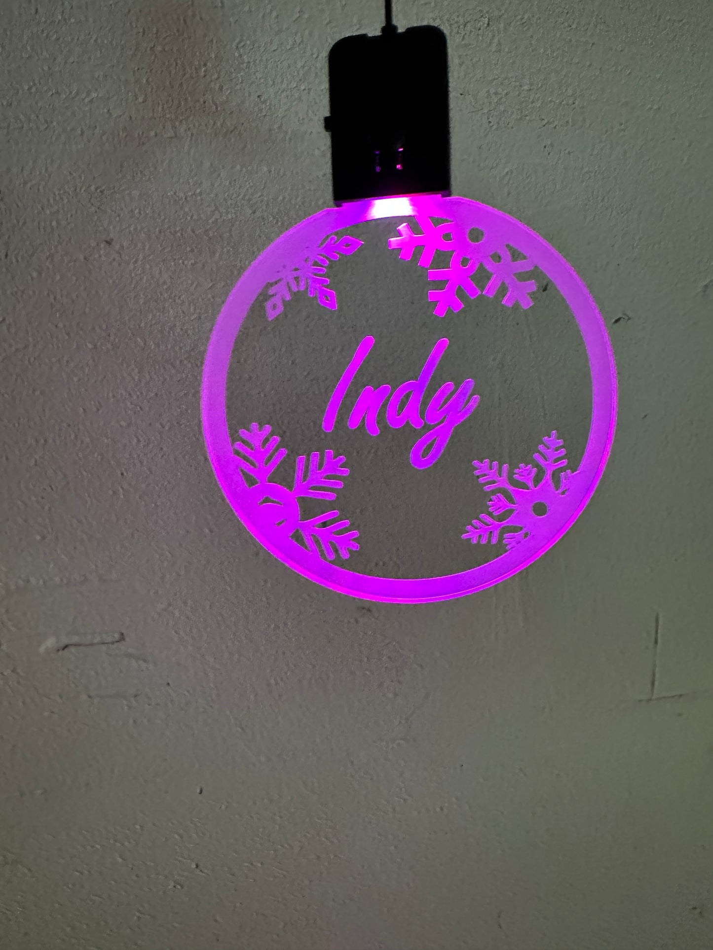 Led kerstbal met naam