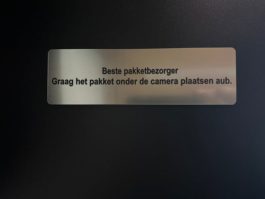 Bezorger bordje Speksnijder Laser Service