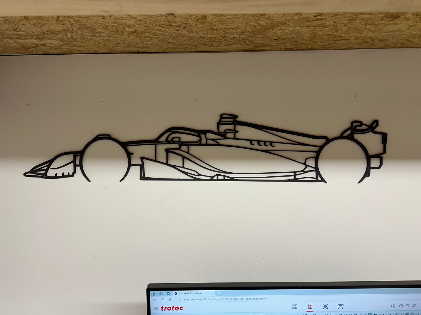 Formule 1 auto lijntekening