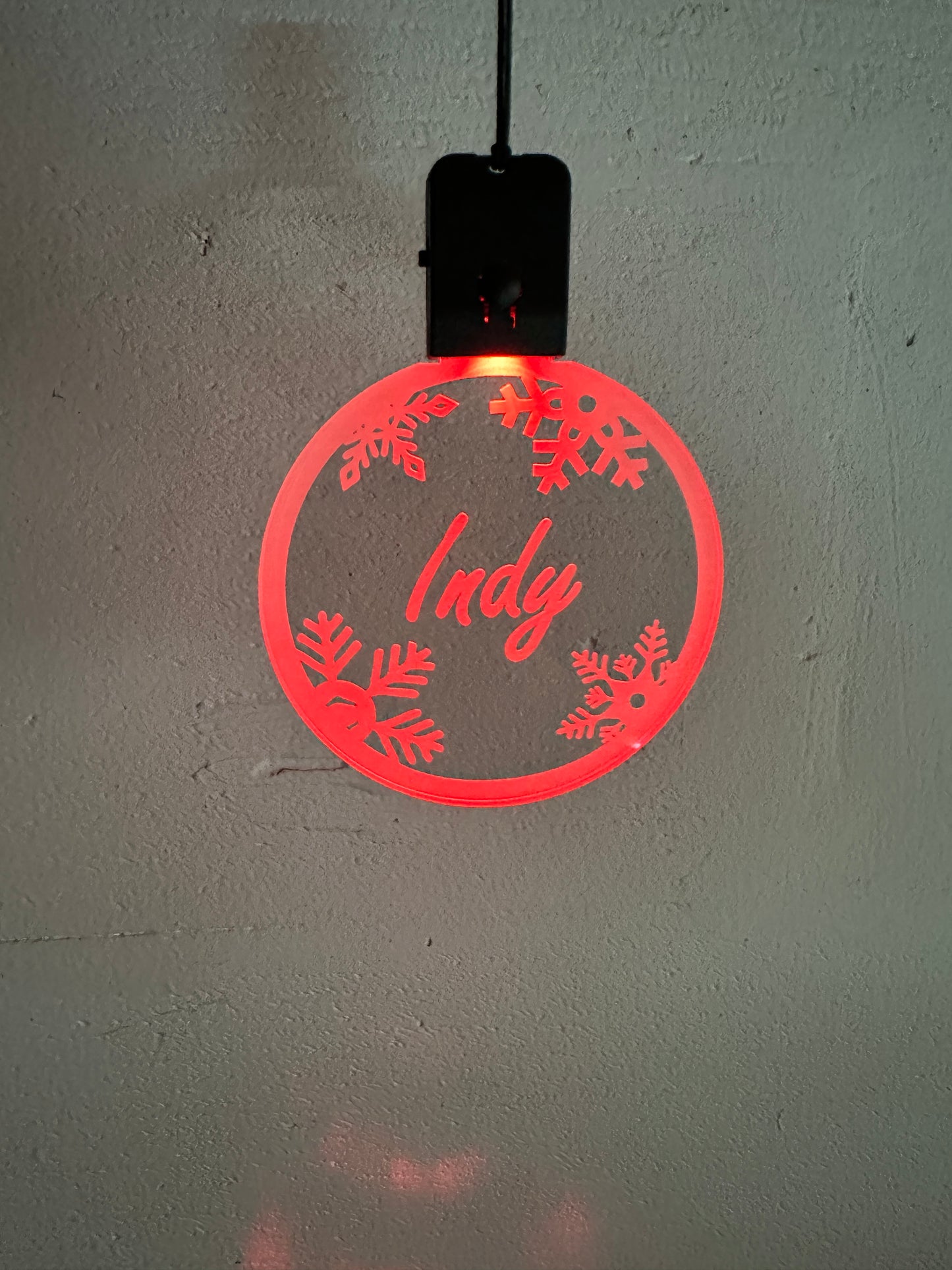Led kerstbal met naam