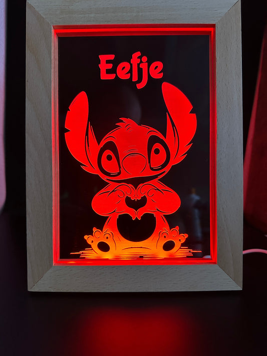 Led lijstje met gravure Speksnijder Laser Service