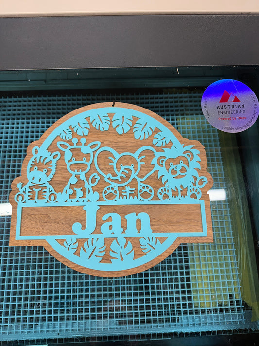 Naamcirkel met Jungle Dieren