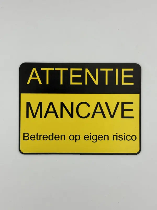 Mancave Attentie bord Speksnijder Laser Service