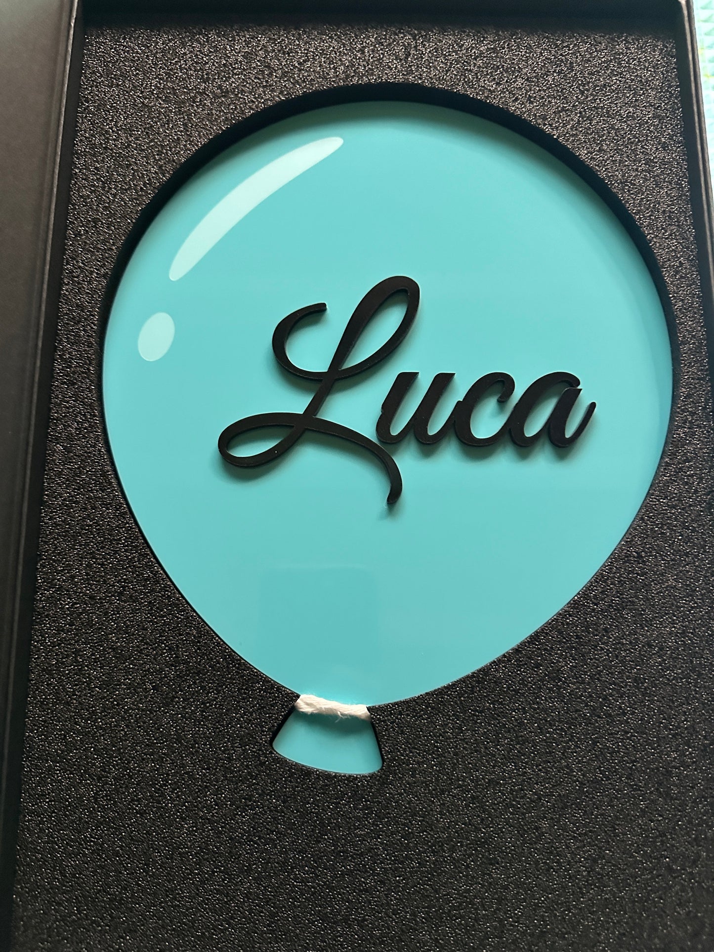 Gepersonaliseerde geboorte ballon van acrylaat Lasers en Laagjes