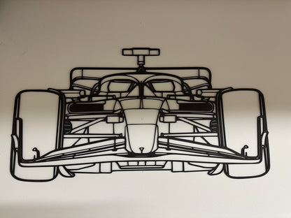 Formule 1 auto front silhouette