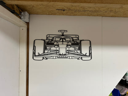 Formule 1 auto front silhouette